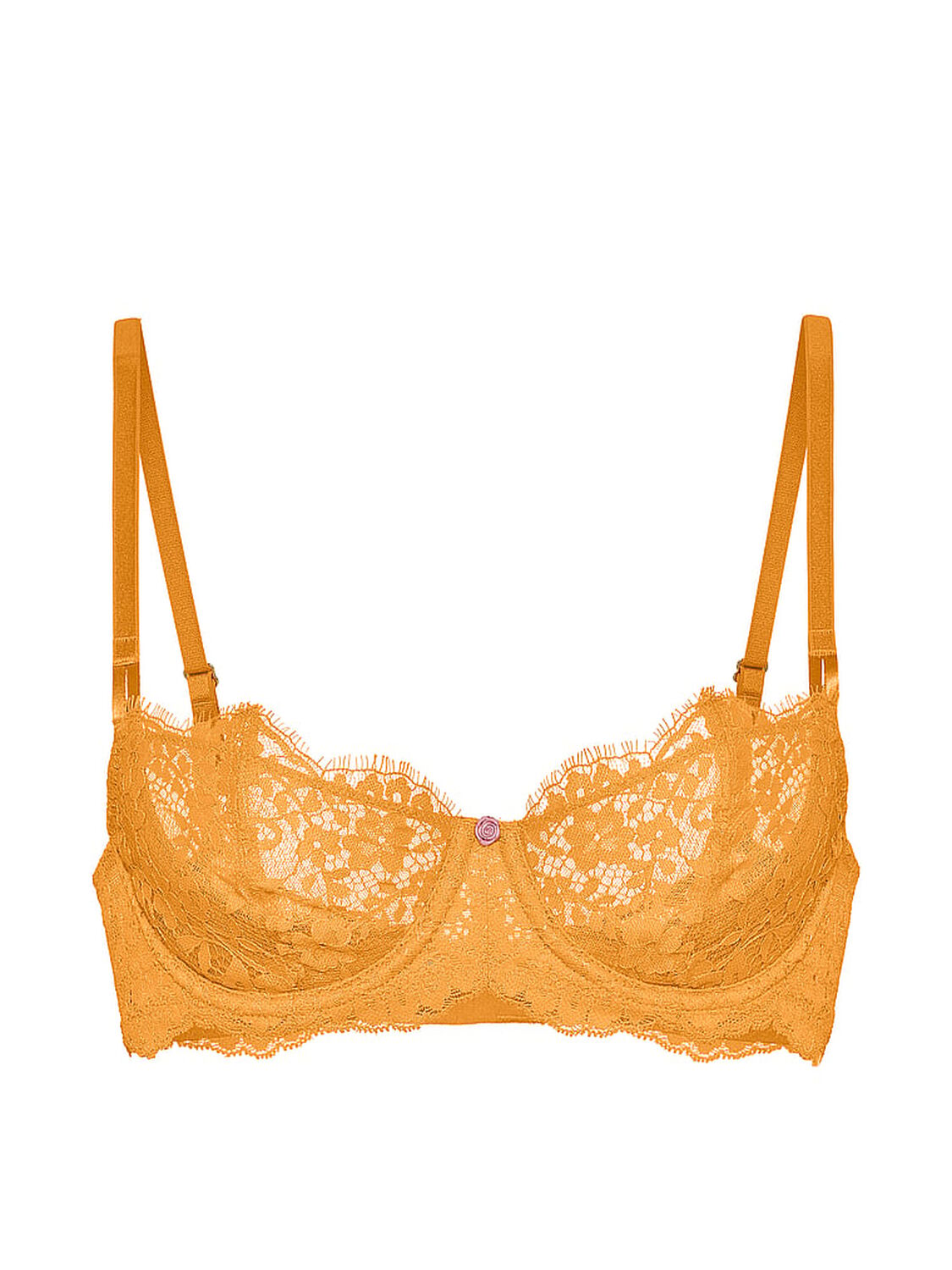 vs Dream Angels Wicked Unlined Lace Balconette Bra Signal Yellow 3 of 4 