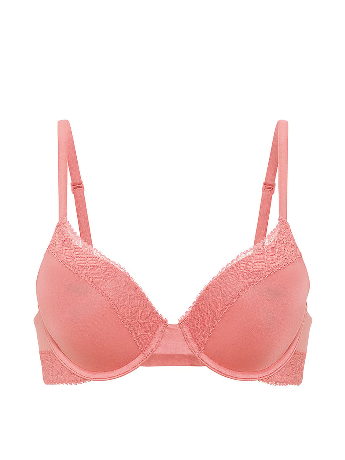 vs Body By Victoria Perfect Shape Lace-Trim Push-Up Bra Rose Dust 3 of 4 