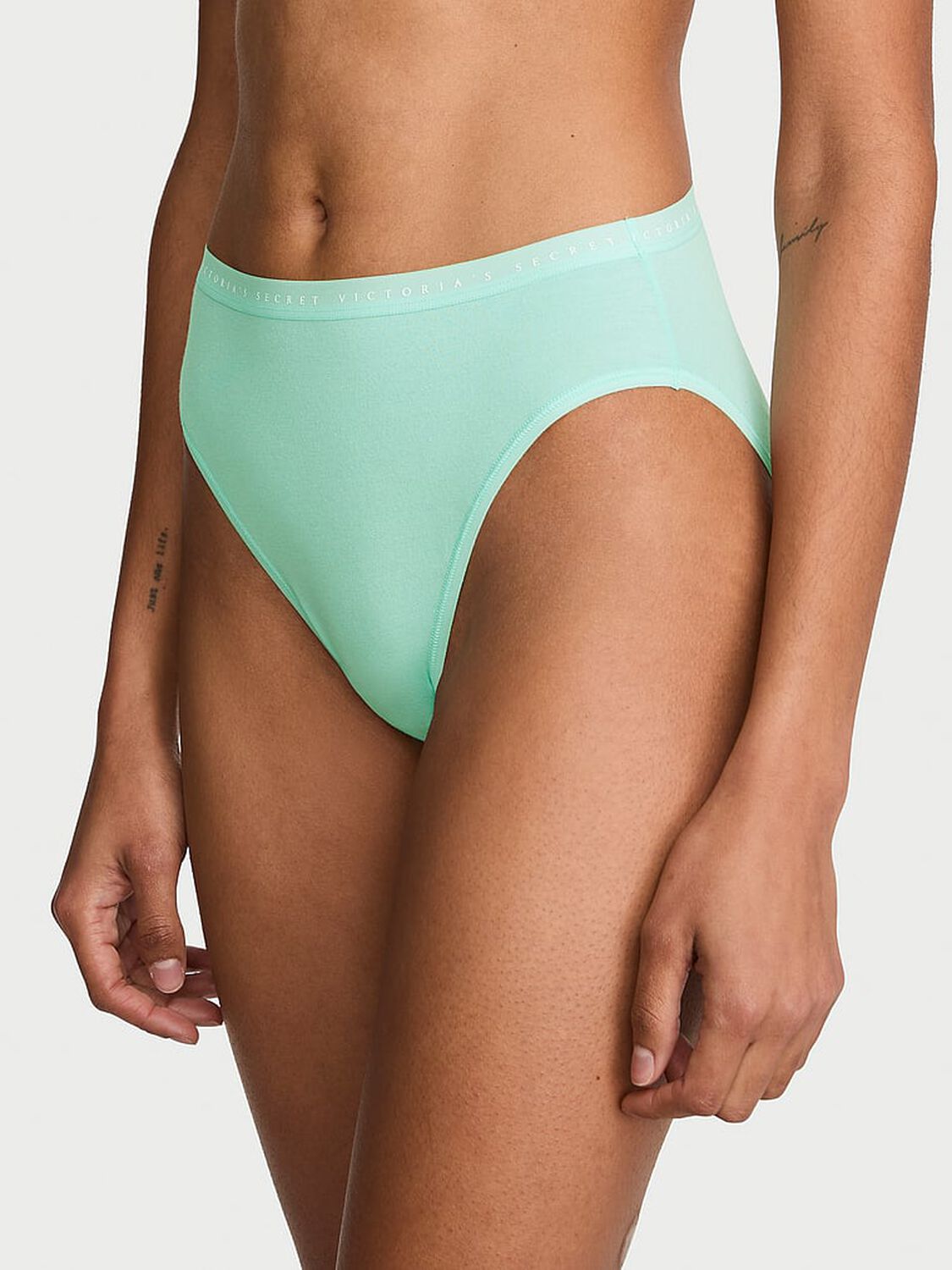 vs Victoria's Secret Stretch Cotton High-Leg Brief Panty Waterfall 1 of 3 