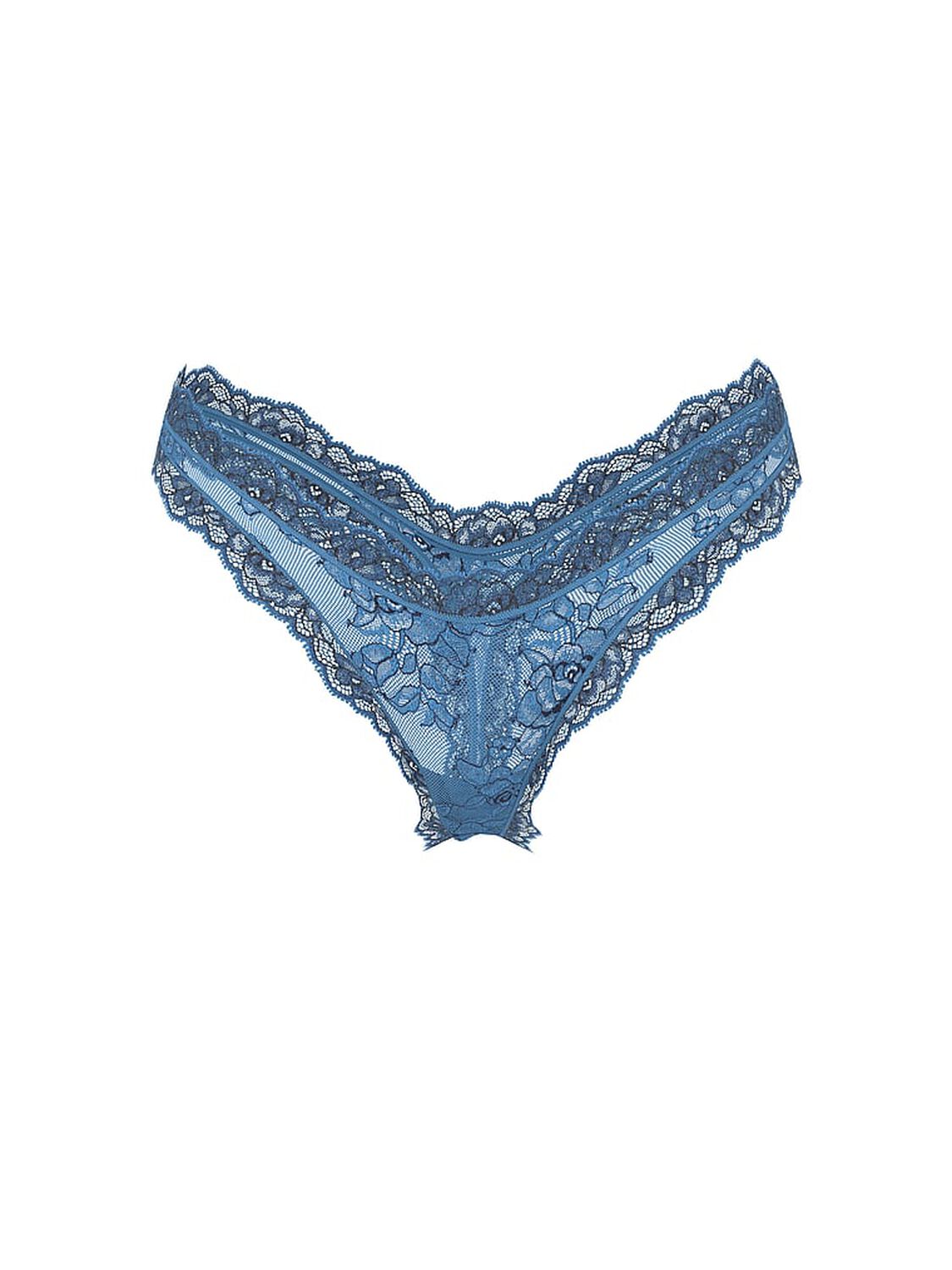 vs Very Sexy Denim Rose Lace High-Leg Thong Panty Denim Blue 3 of 3 