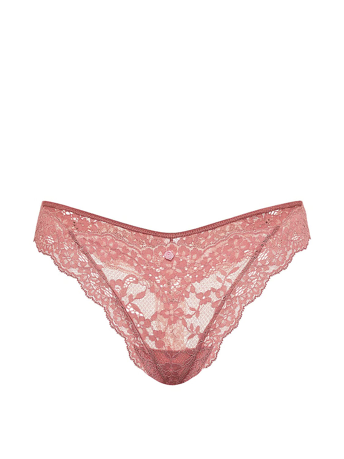 vs Dream Angels Lace Thong Panty Antique Rose 3 of 3 