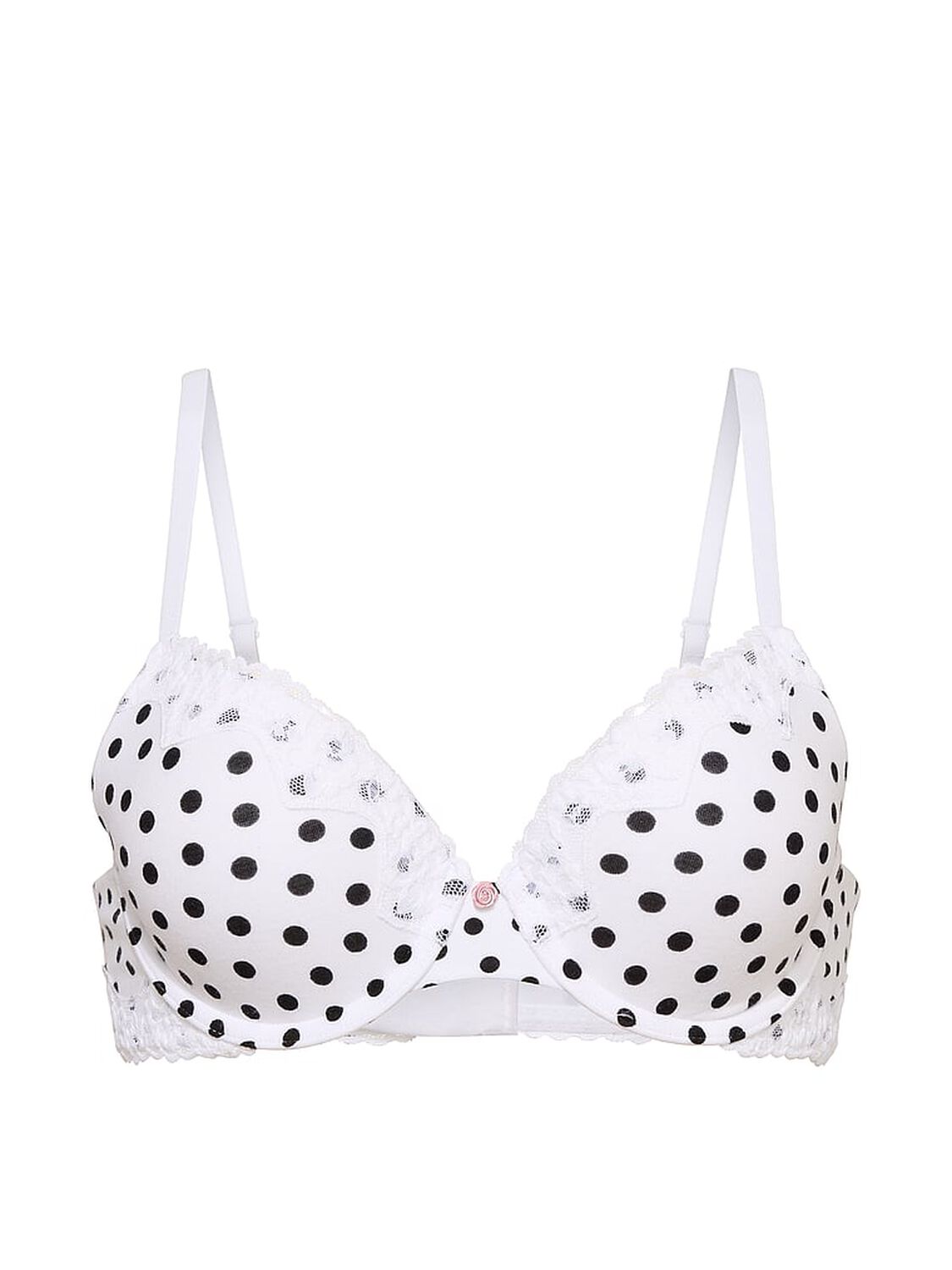 vs The T-Shirt Perfect Shape Cotton Lace-Trim Push-Up Bra 3 of 3 