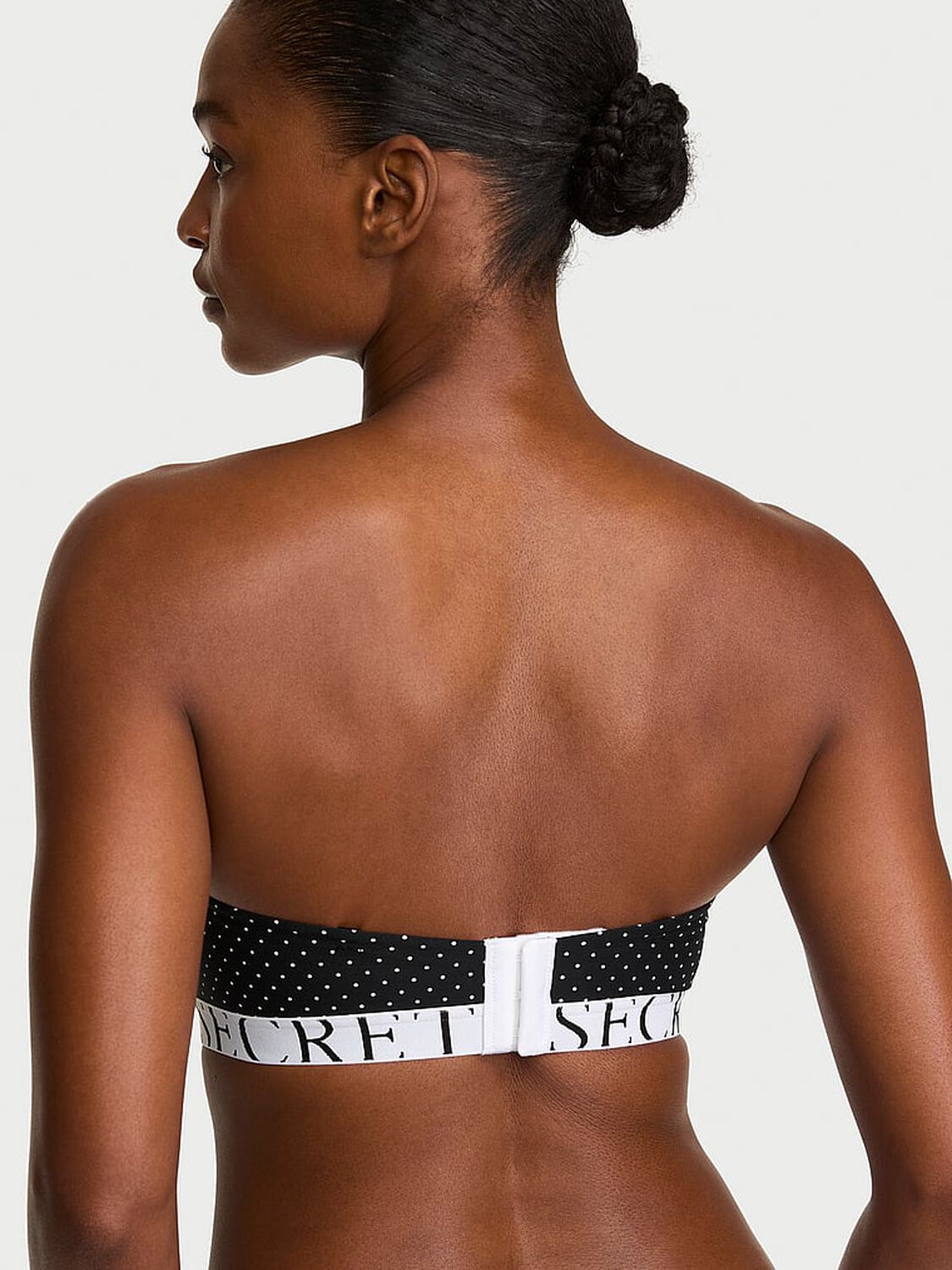 vs The T-Shirt The CoolBra&trade; Lightly Lined Balconette Strapless Bra Black Dots 2 of 3 