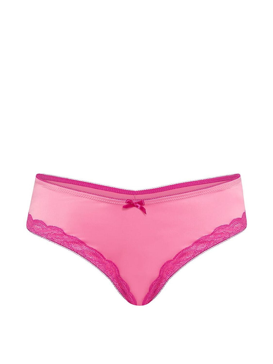vs Victoria's Secret Tease Satin Lace-Trim Cheeky Panty Sexy Little Pink 3 of 3 