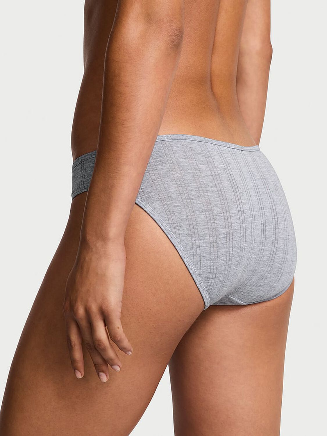vs Victoria's Secret Ultra-Fine Modal Bikini Panty Medium Heather Grey 2 of 3 