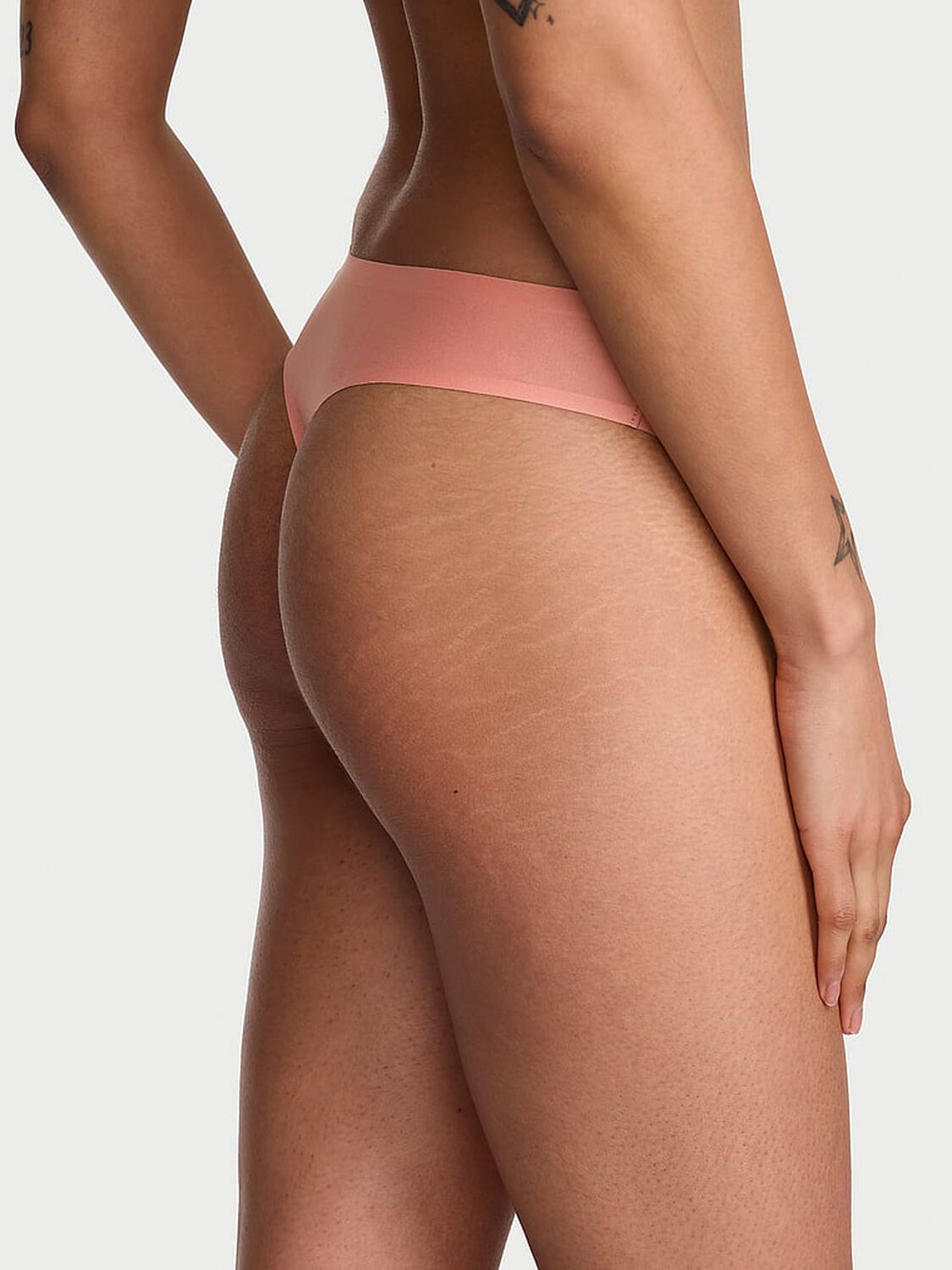 vs Body By Victoria Body by Victoria Flex Mid-Rise Thong Panty Blush Pink 2 of 3 
