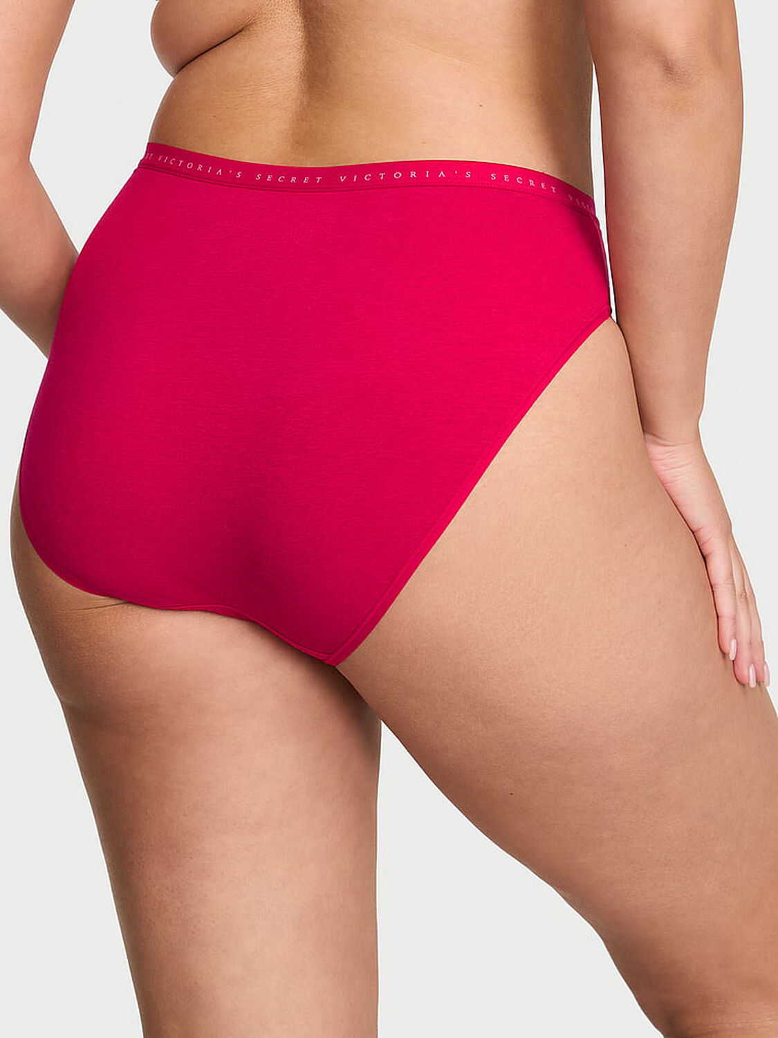 vs Victoria's Secret Stretch Cotton High-Leg Brief Panty Pink 2 of 2 