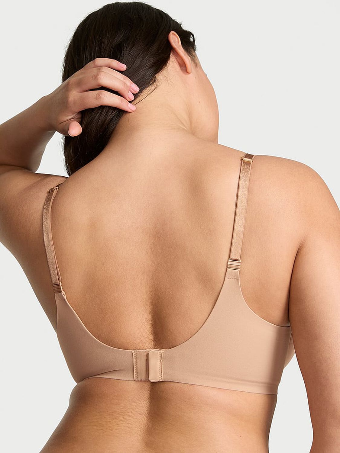 vs Love Cloud Smooth Lightly Lined Plunge Demi Bra Praline 2 of 5 
