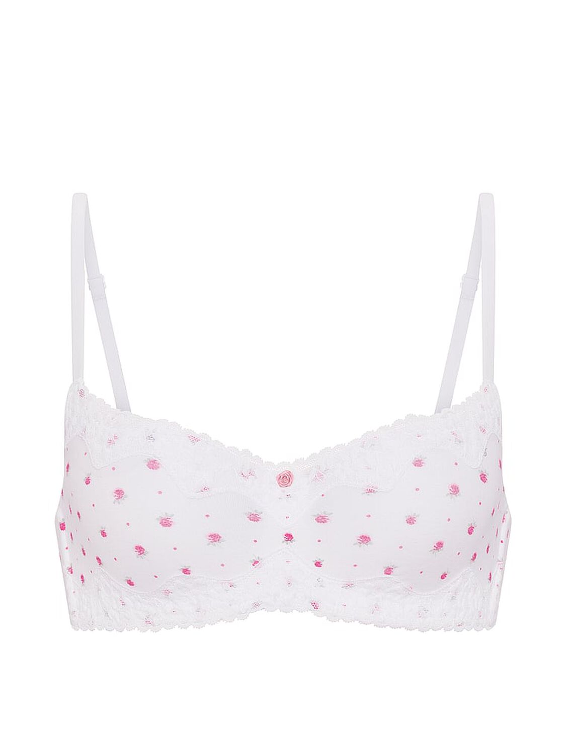 vs The T-Shirt Cotton Lace-Trim Lightly Lined Balconette Bra 3 of 3 
