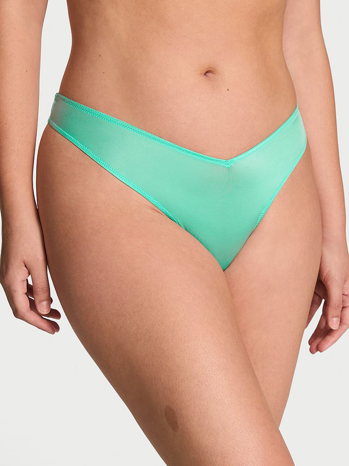 vs Very Sexy Smooth Strappy-Back High-Leg Thong Panty Scuba Blue 1 of 3 