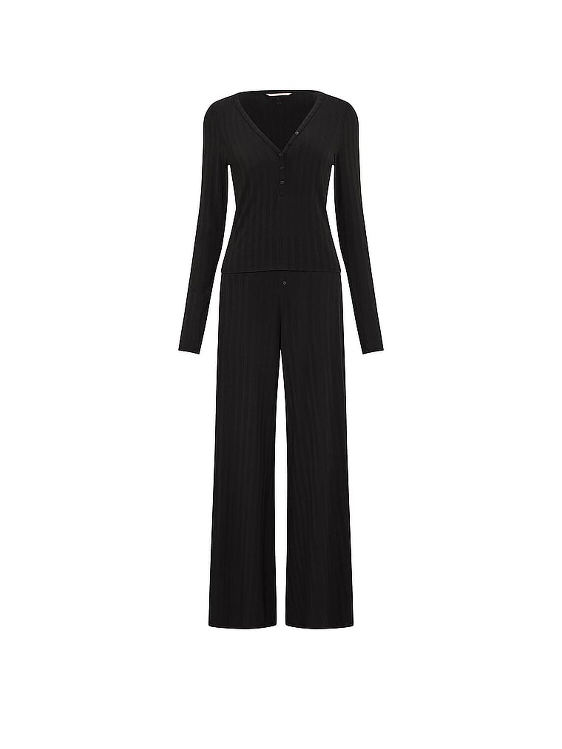 vs Victoria's Secret SoSoft&trade; Modal Ultra-Fine Henley Top & Pant Set Black 3 of 3 