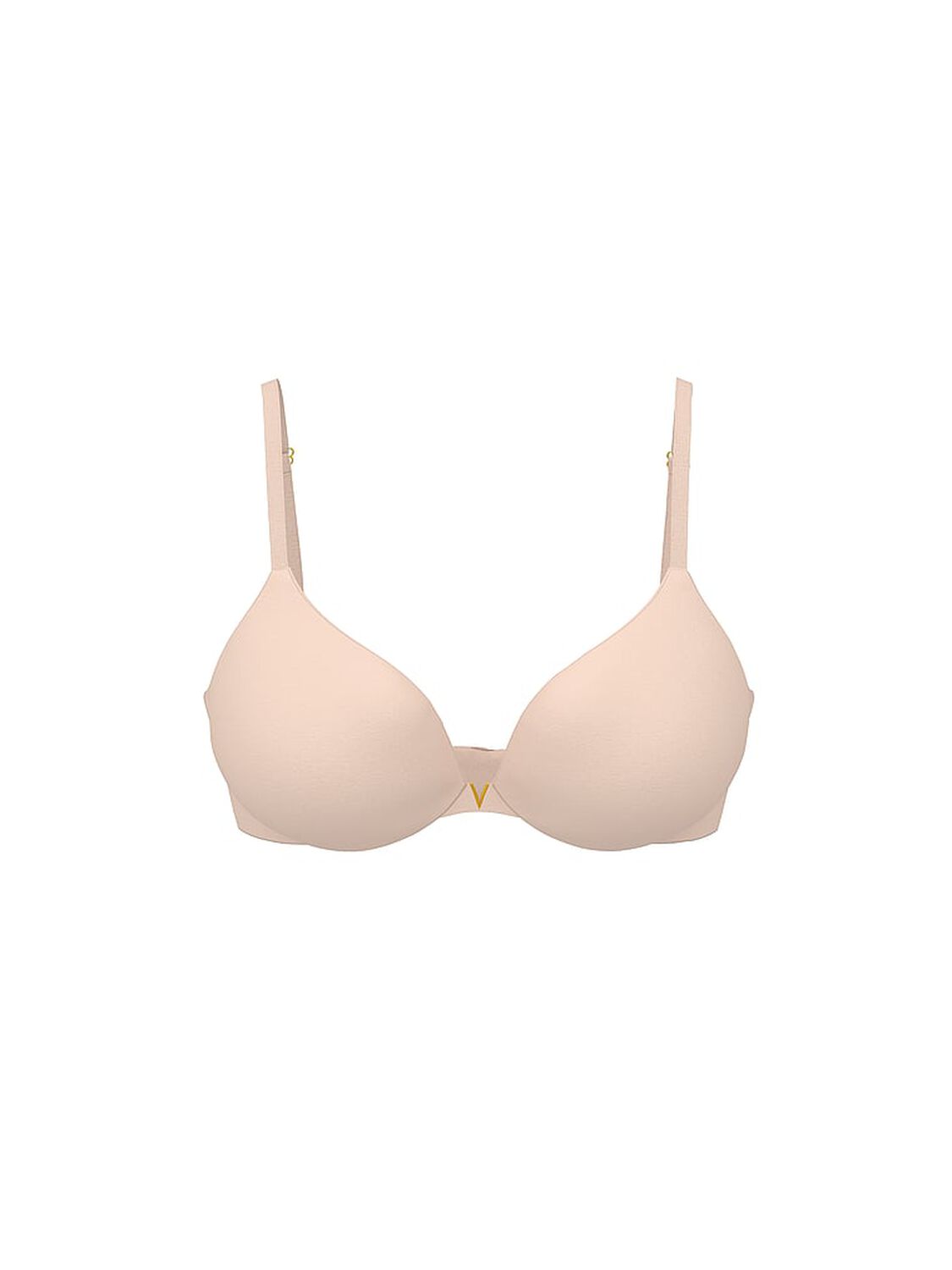 vs Love Cloud Smooth Lightly Lined Plunge Demi Bra Marzipan 3 of 5 
