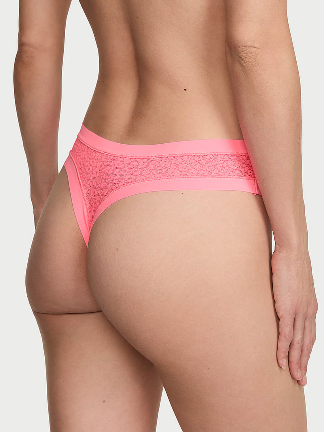 vs No-Show No-Show Leopard Lace Thong Panty 2 of 2 