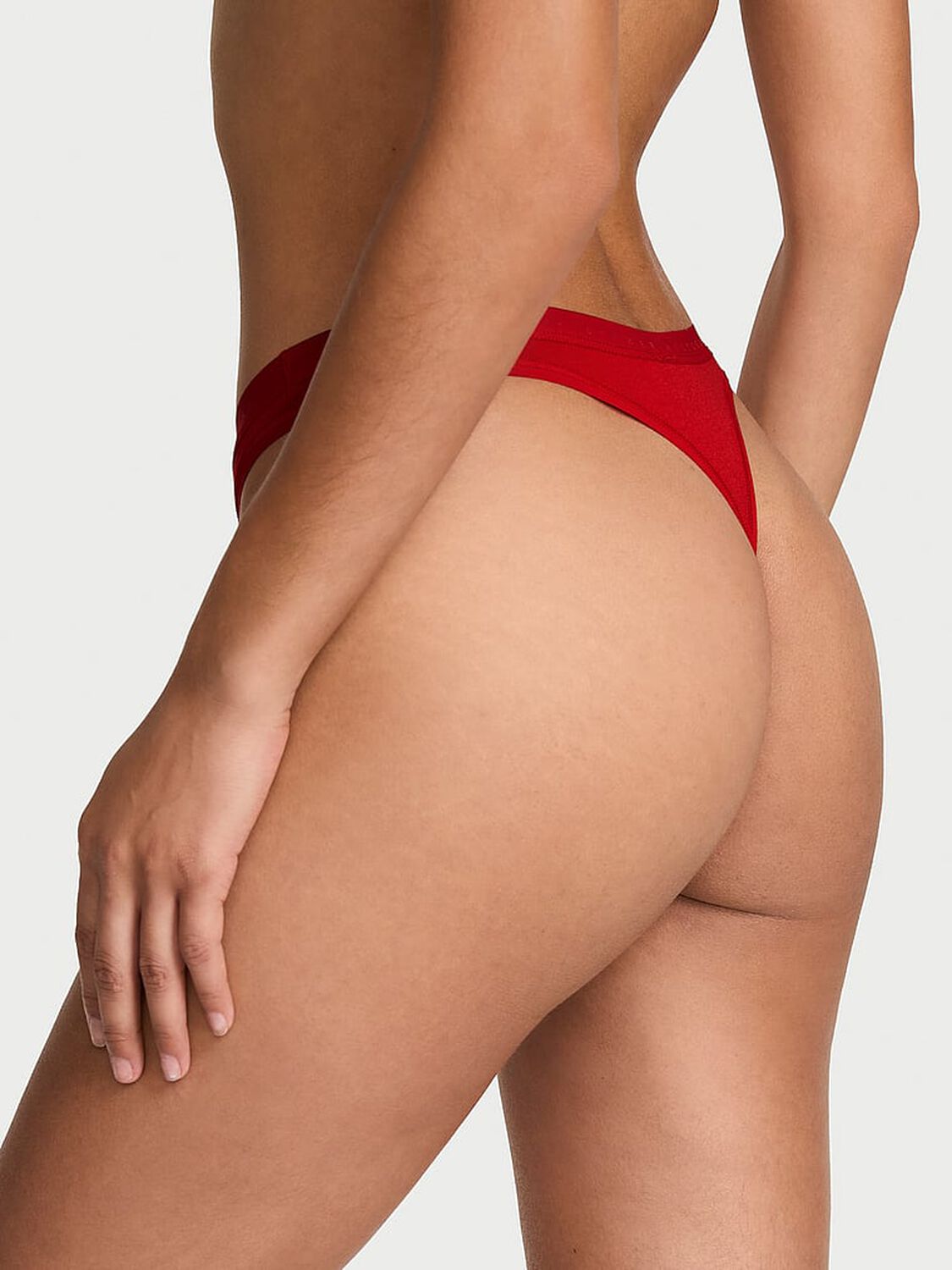 vs Victoria's Secret Stretch Cotton High-Leg Scoop Thong Panty 2 of 2 