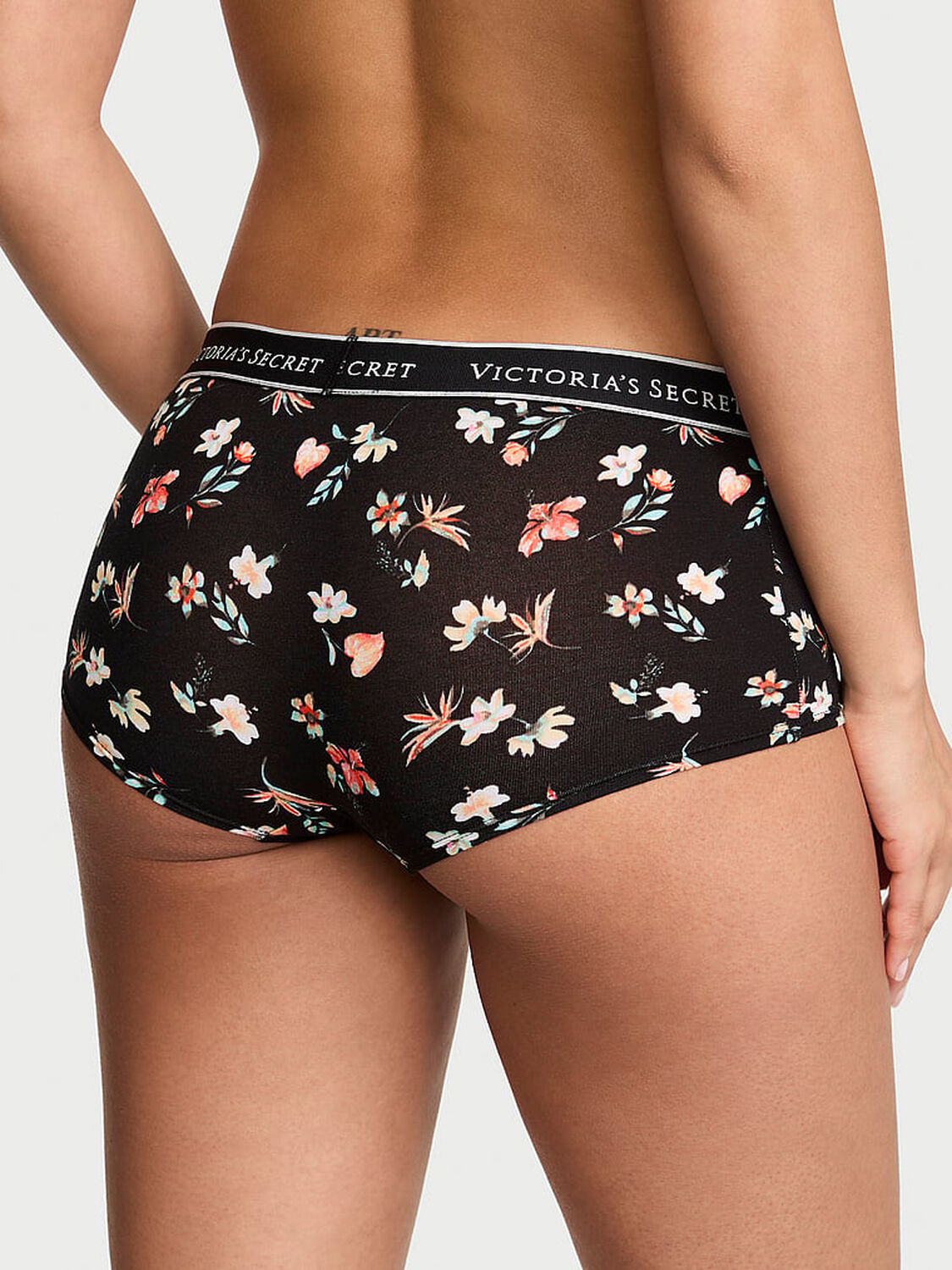 vs Cotton Logo Cotton Boyshort Panty Floral 2 of 2 