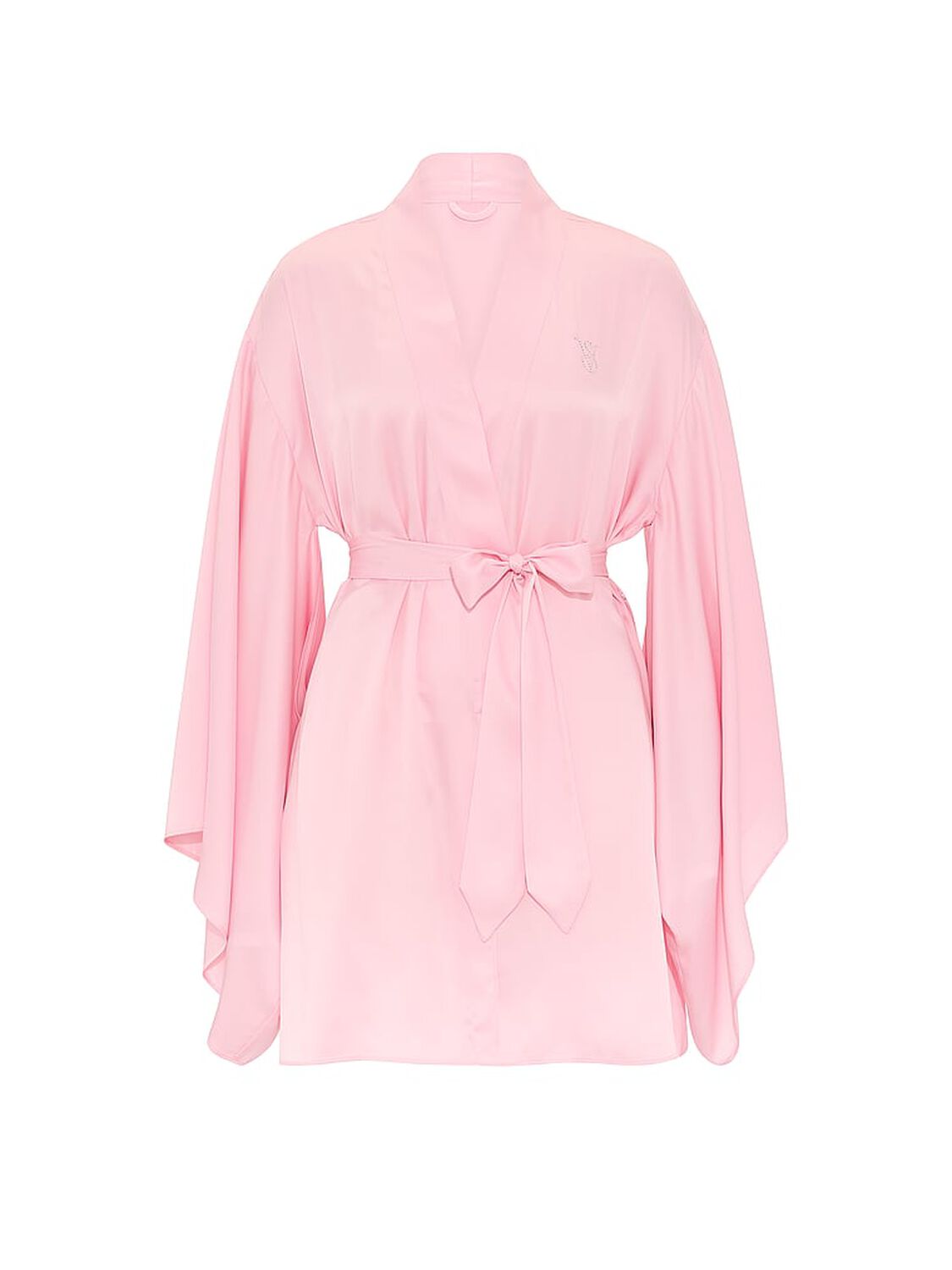 vs Very Sexy VSFS '26 Satin Short Wide-Sleeve Robe Pretty Blossom 4 of 4 