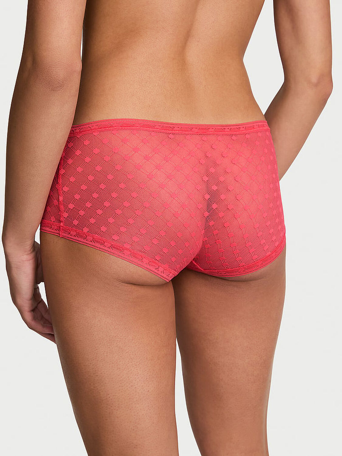 vs The Lacie Dot Geo Lace Low-Rise Boyshort Panty Wild Watermelon 2 of 3 