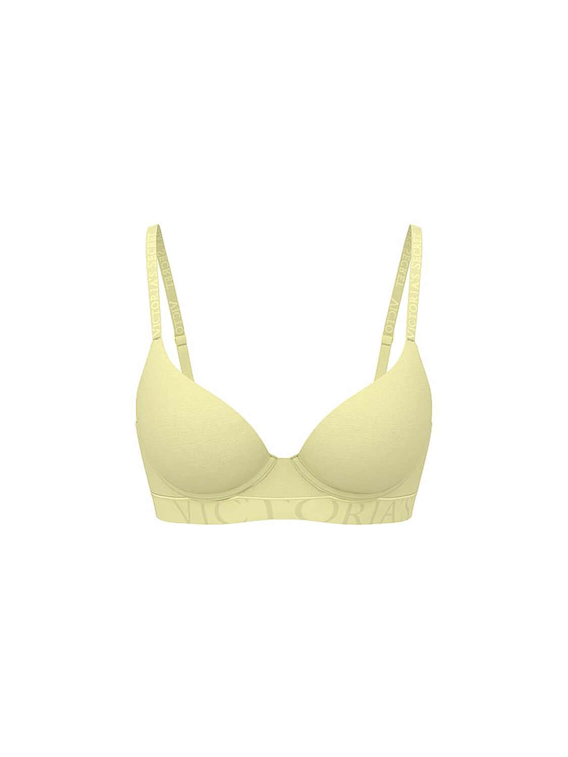 vs The T-Shirt Cotton Exploded Logo Lightly Lined Demi Bra Lemonade 3 of 3 