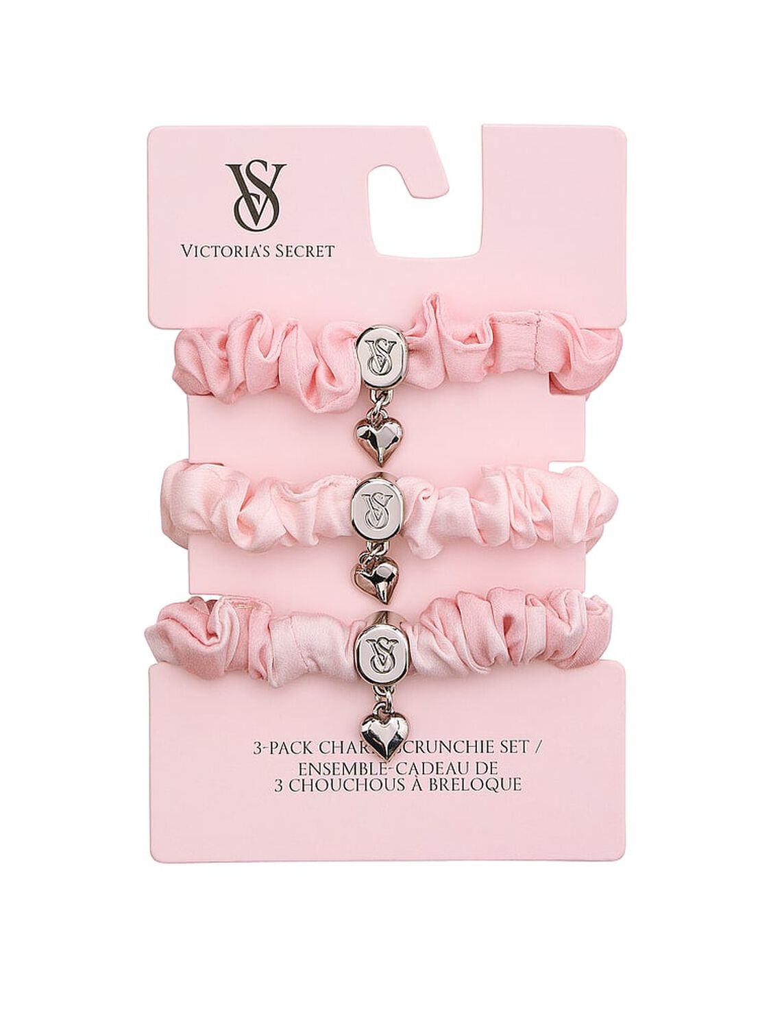 vs Victoria's Secret 3-Pack Heritage Stripe Skinny Charm Scrunchie Set Heritage Stripe 2 of 2 