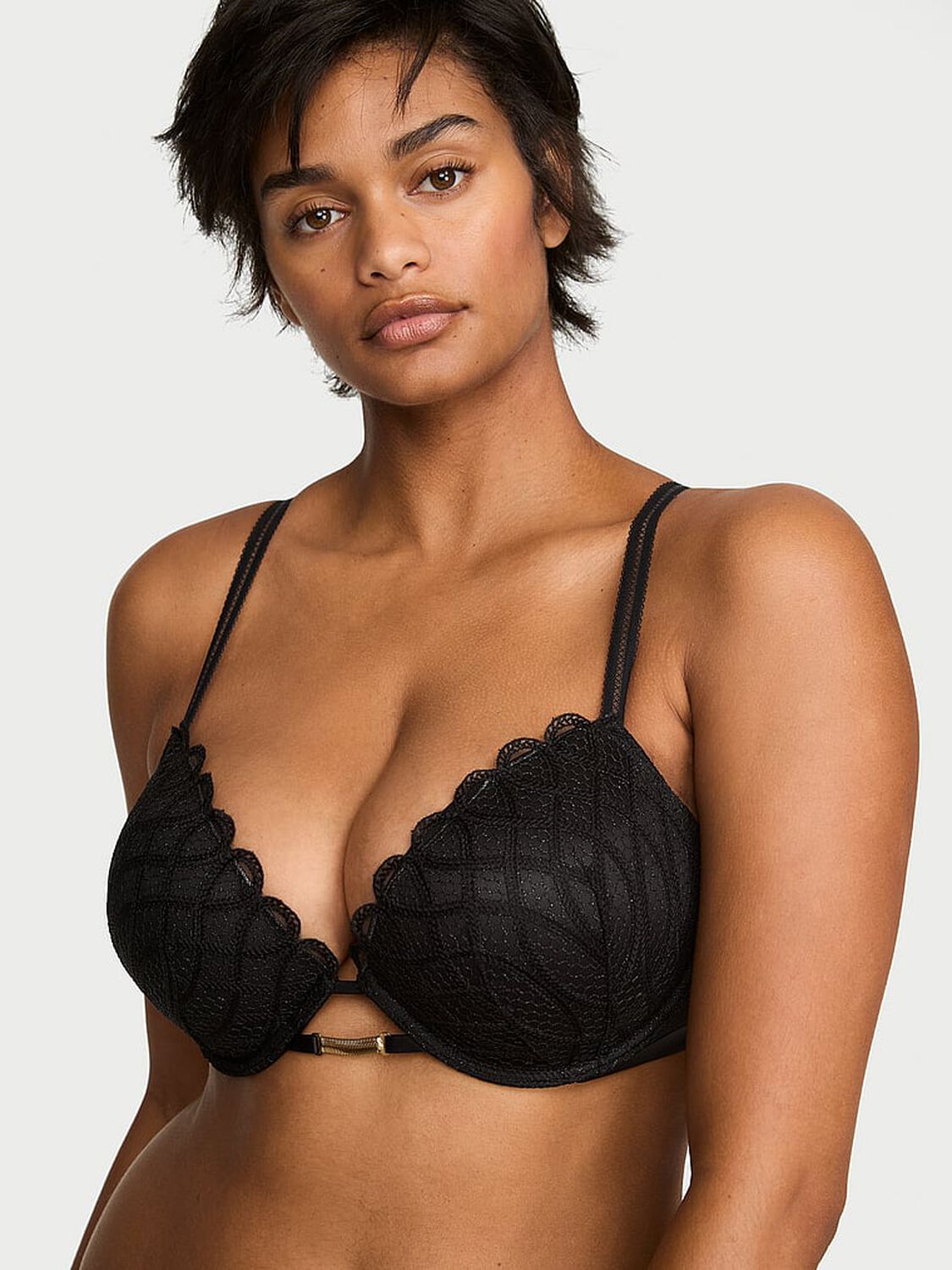 vs Very Sexy Viper Embroidery Push-Up Bra Black Viper 1 of 2 