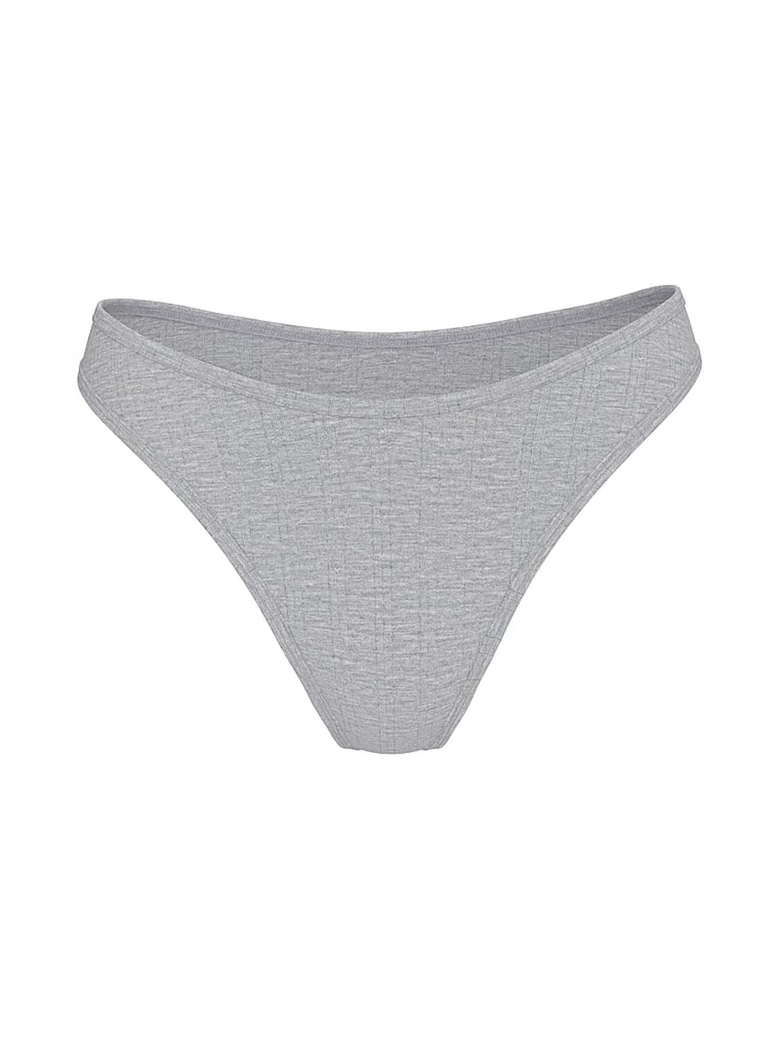 vs Victoria's Secret Ultra-Fine Modal High-Leg Scoop Thong Panty Medium Heather Grey 3 of 3 