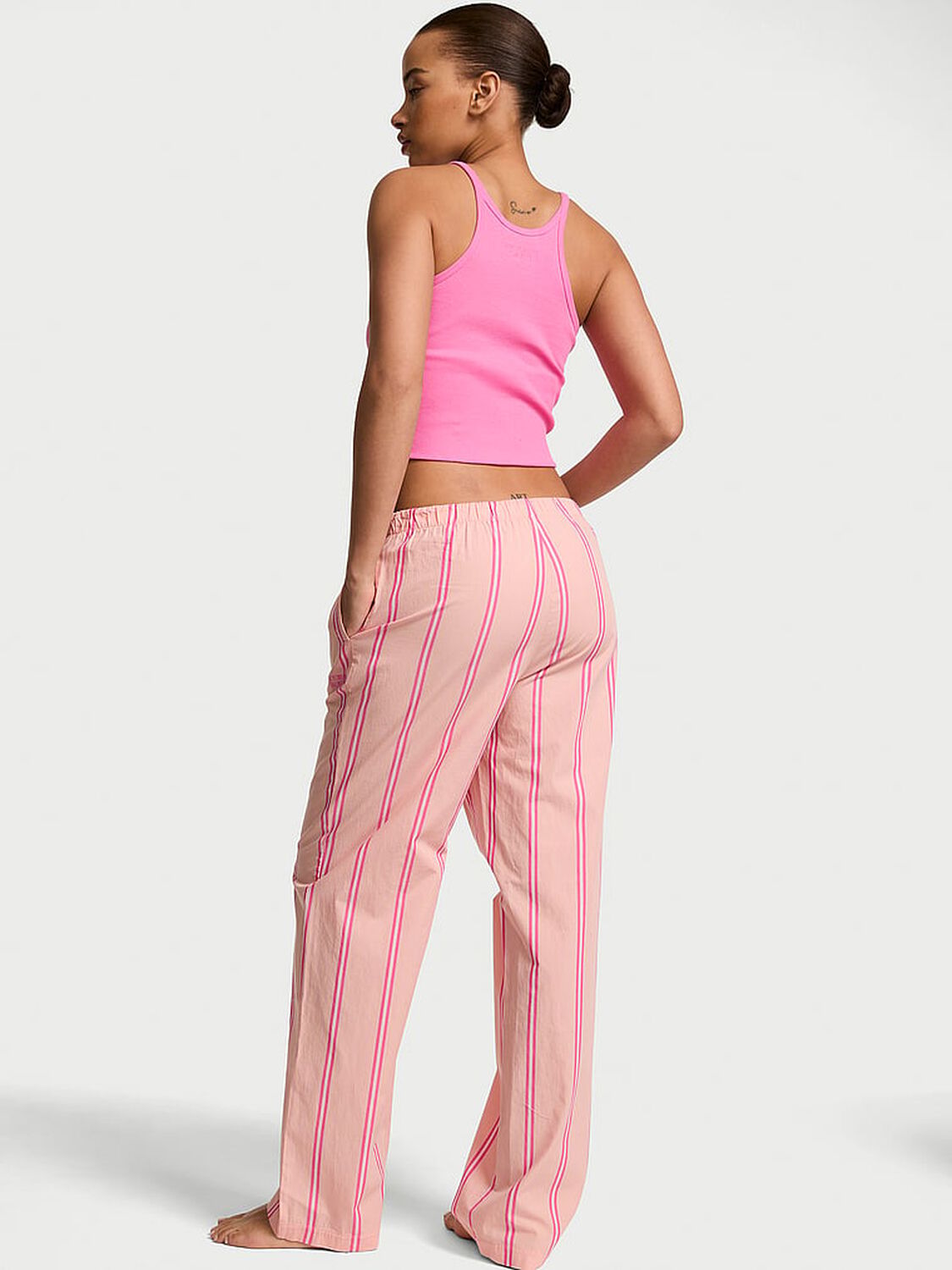 vs Victoria's Secret Mix & Match Sleep Heritage Cotton Pajama Pants Pink Gin Stripes 2 of 3 