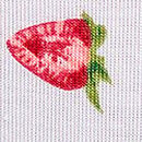 Logo Cotton Thong Panty, White Strawberries, swatch