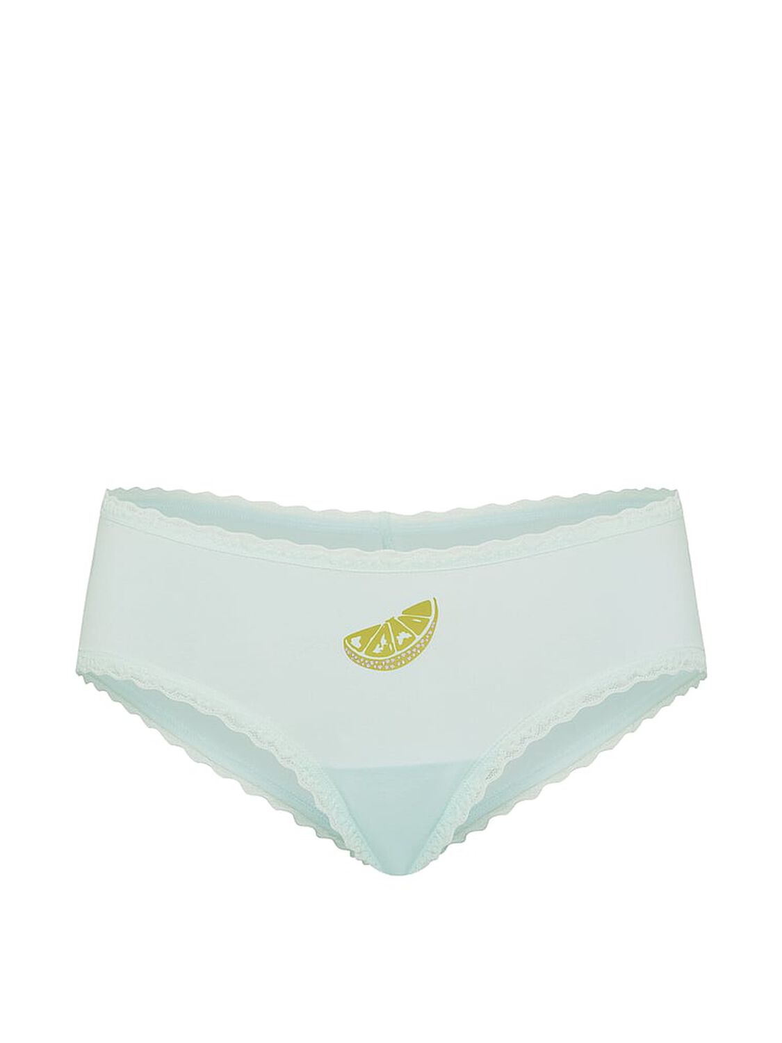 vs Lace Trim Cotton Lace-Waist Cheeky Panty Bliss Get Lost Graphic 3 of 3 