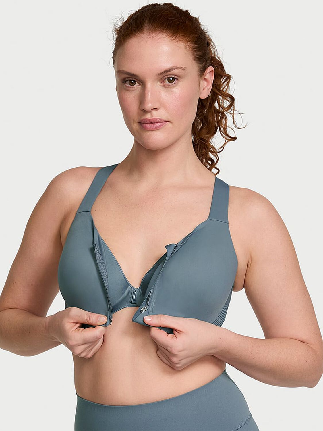 vs Vsx Knockout Front-Close Sports Bra Dark Steel 1 of 5 