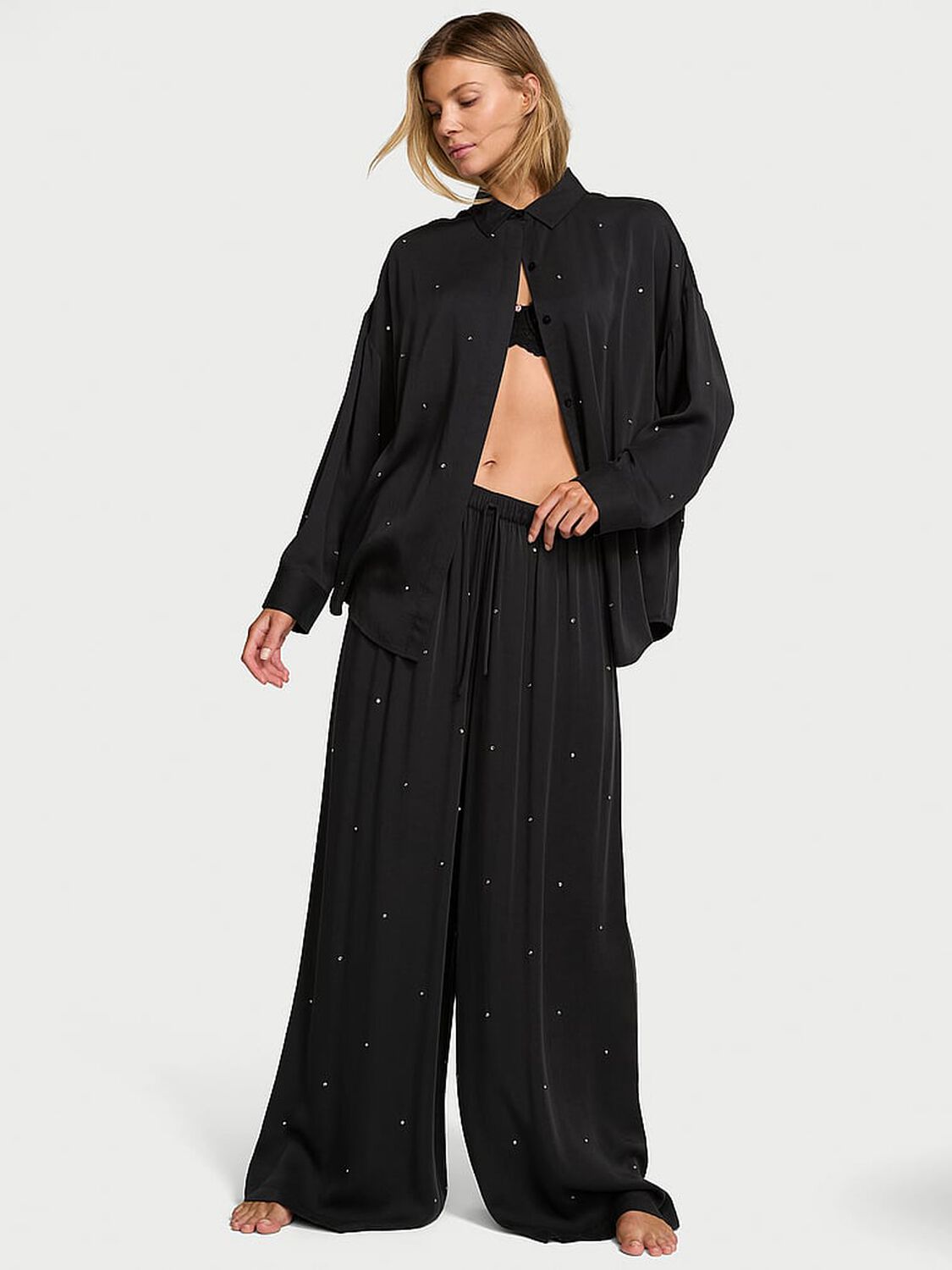 vs Victoria's Secret Silky Pleated Pant 1 of 3 