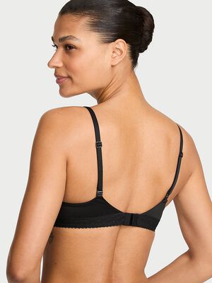 Lace-Trim Lightly Lined Demi Bra