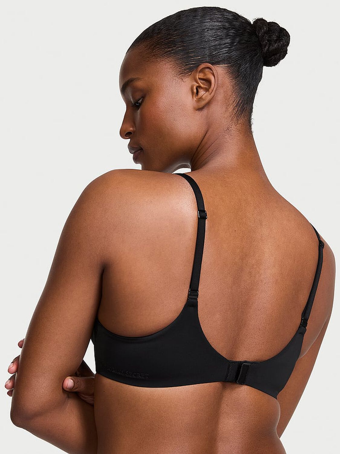 vs Body By Victoria FlexFactor Lightly Lined Plunge Demi Bra Black 2 of 5 