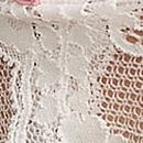 Lace Crotchless String Thong Panty, Coconut White, swatch