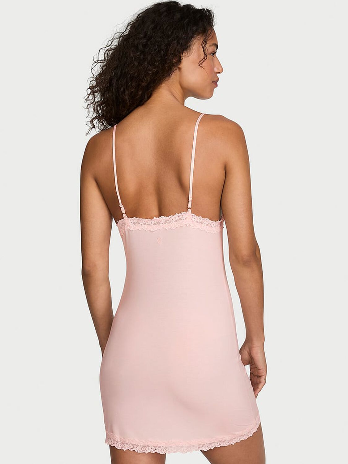 vs Victoria's Secret SoSoft&trade; Modal Lace-Trim Tie-Front Slip Dress 2 of 3 