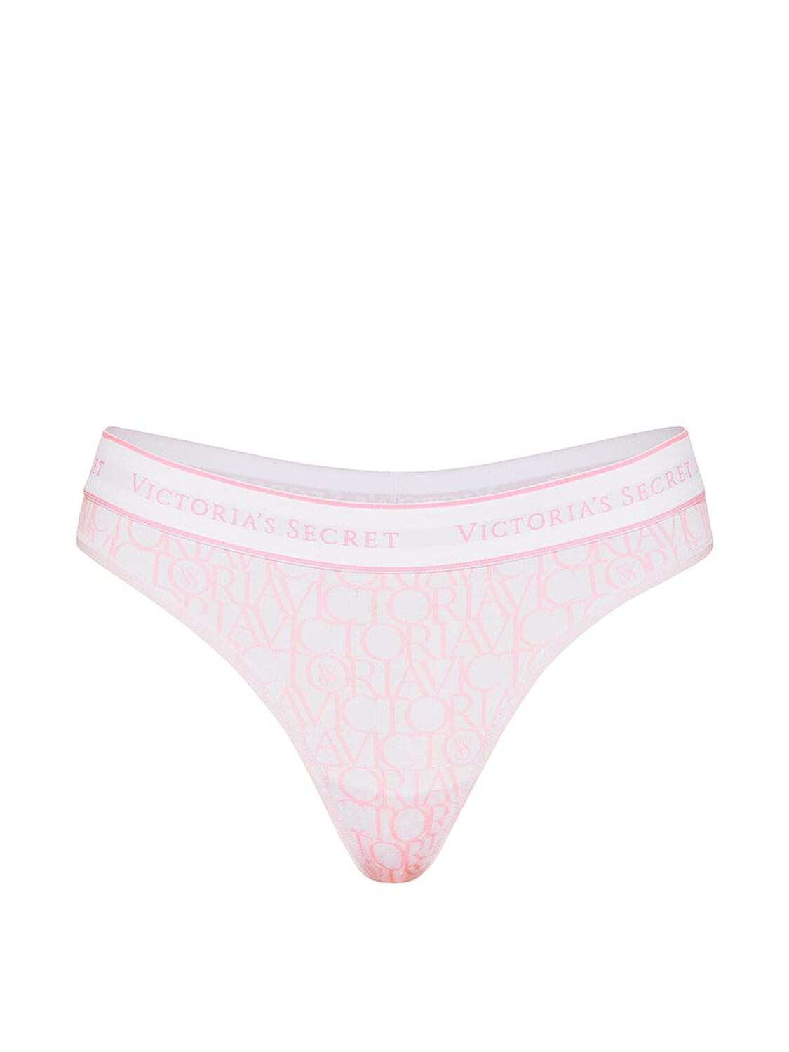 vs Cotton Logo Cotton Thong Panty Pink Victoria Logos 3 of 3 