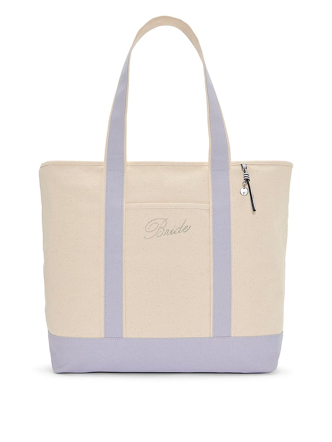 vs Victoria's Secret Canvas Bridal Tote Bag Icy Lavender 1 of 4 