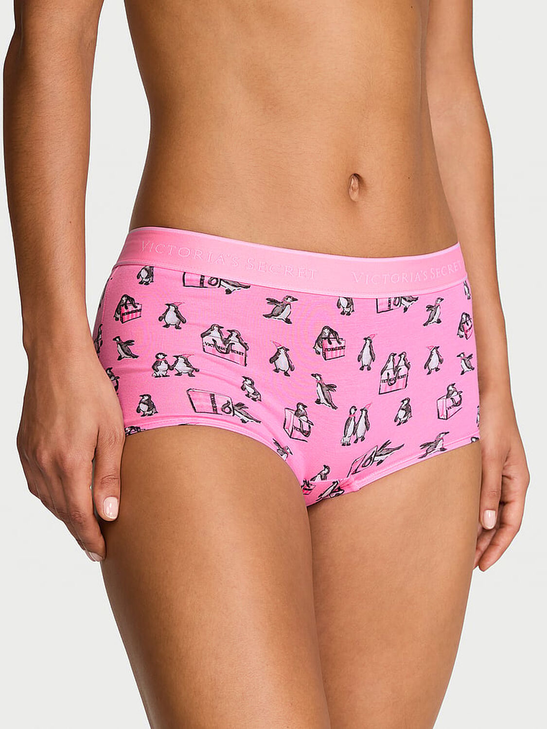 vs Cotton Logo Cotton Boyshort Panty 1 of 3 