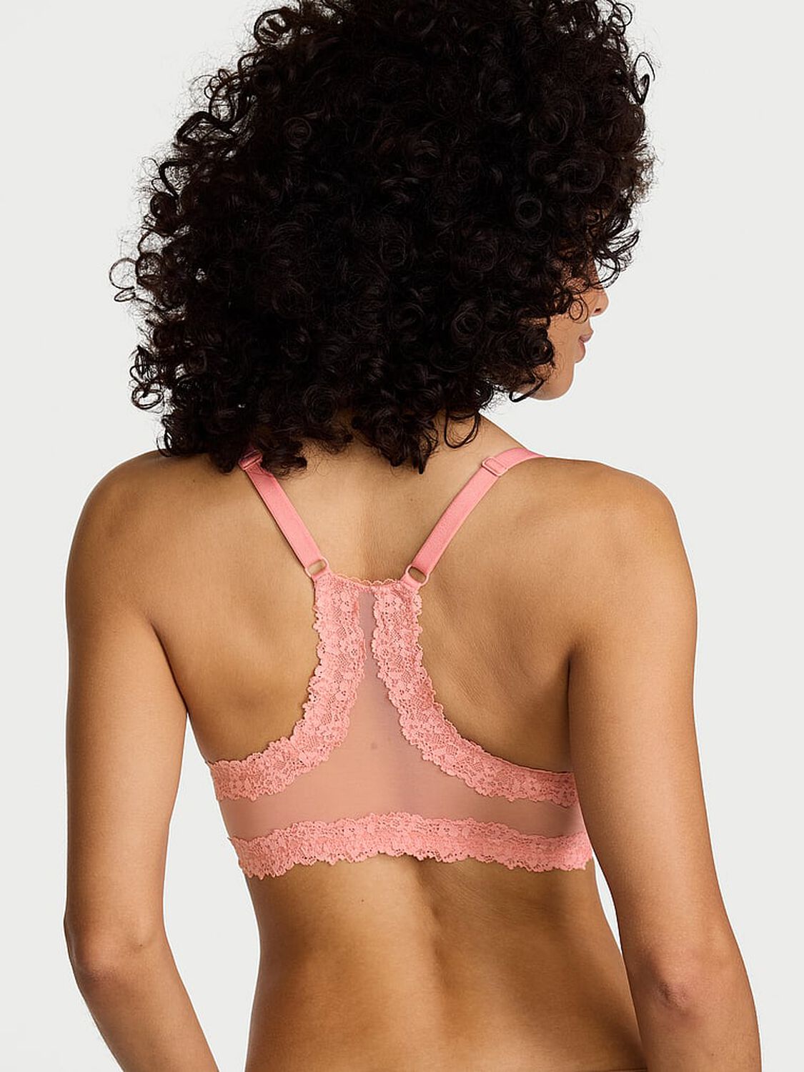 vs Body By Victoria Lightly Lined Lace Racerback Full-Coverage Bra 2 of 4 