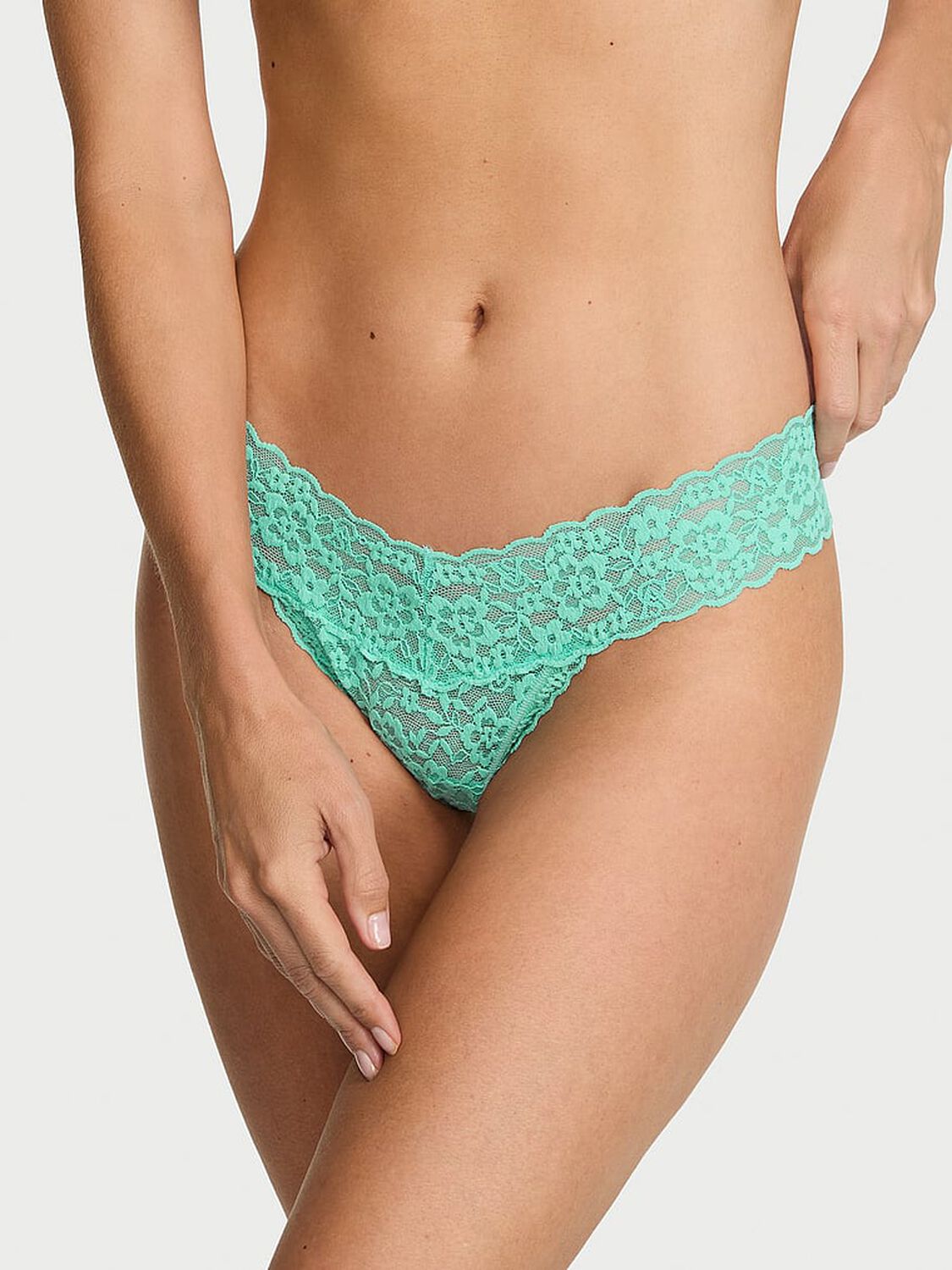 vs The Lacie Lace Thong Panty Scuba Blue 1 of 3 