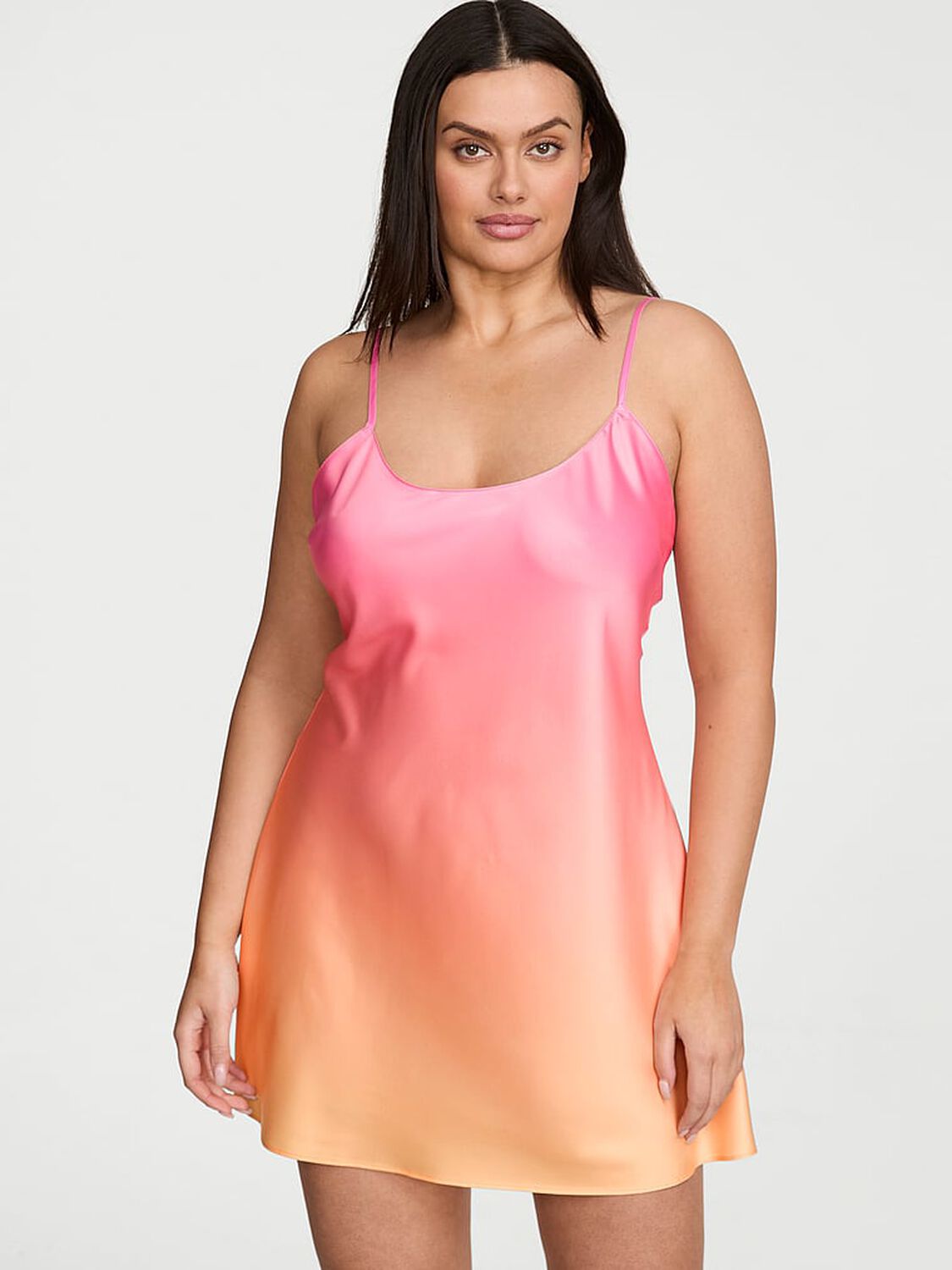 vs Victoria's Secret Heritage Stripe Satin Mini Slip 1 of 3 