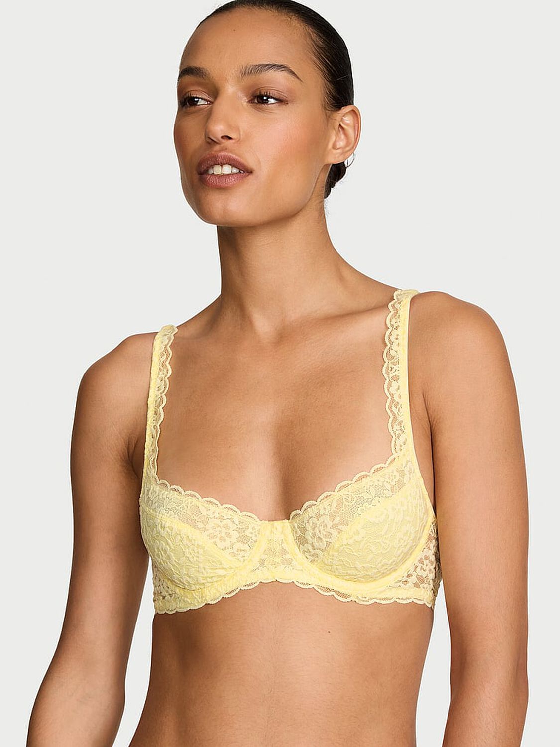 vs Victoria's Secret Lacie Unlined Balconette Bra Lemonade 1 of 4 