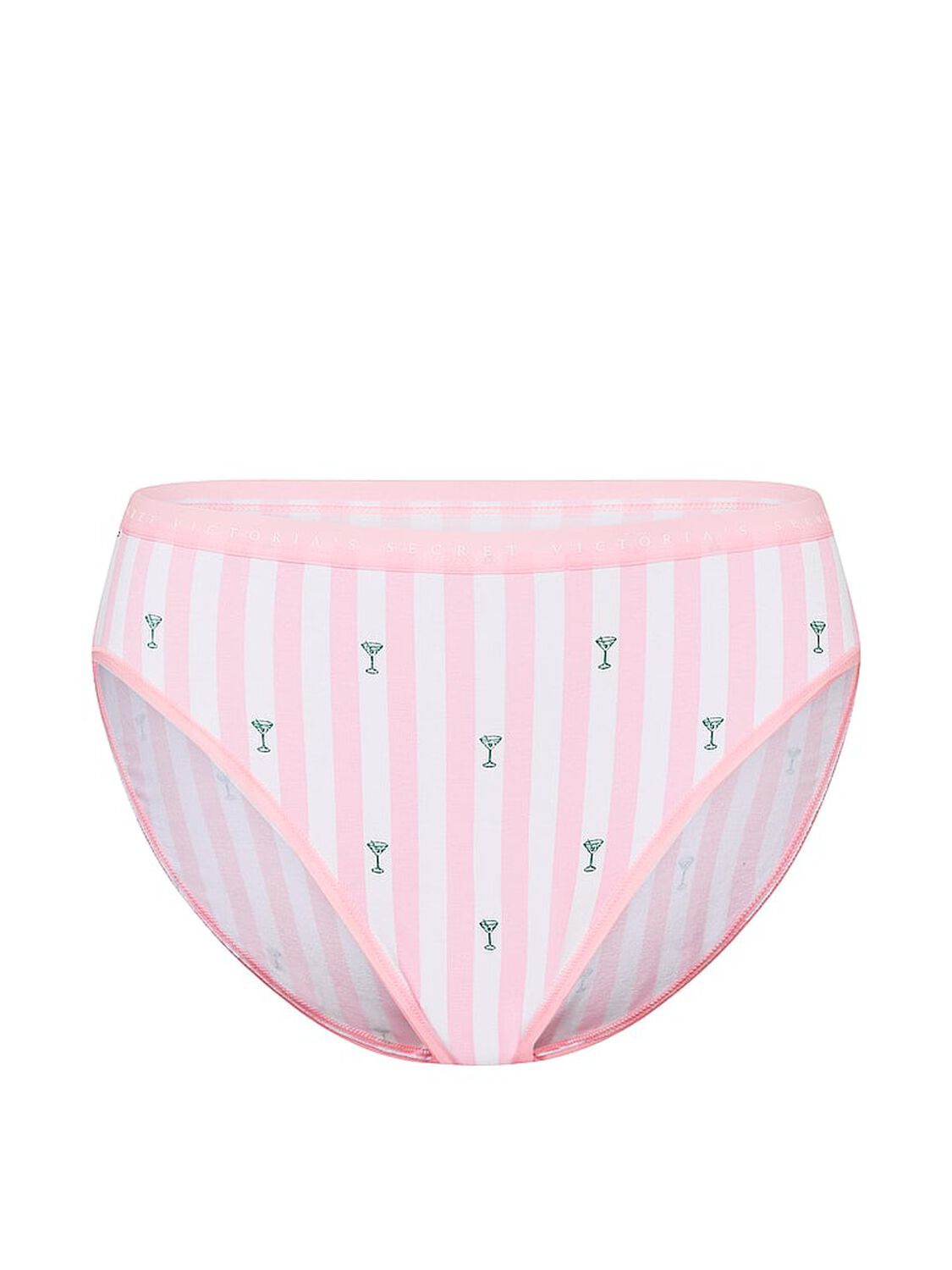 vs Victoria's Secret Stretch Cotton High-Leg Brief Panty Martini Stripe 3 of 3 