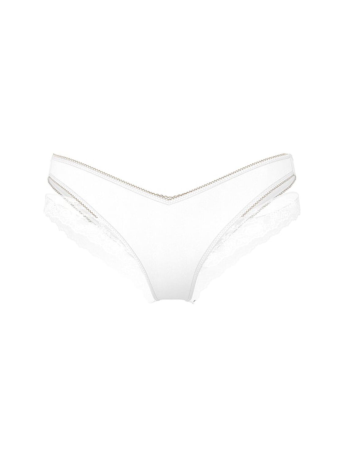 vs Very Sexy Rose Lace-Trim Cut-Out Cheeky Panty White 3 of 3 
