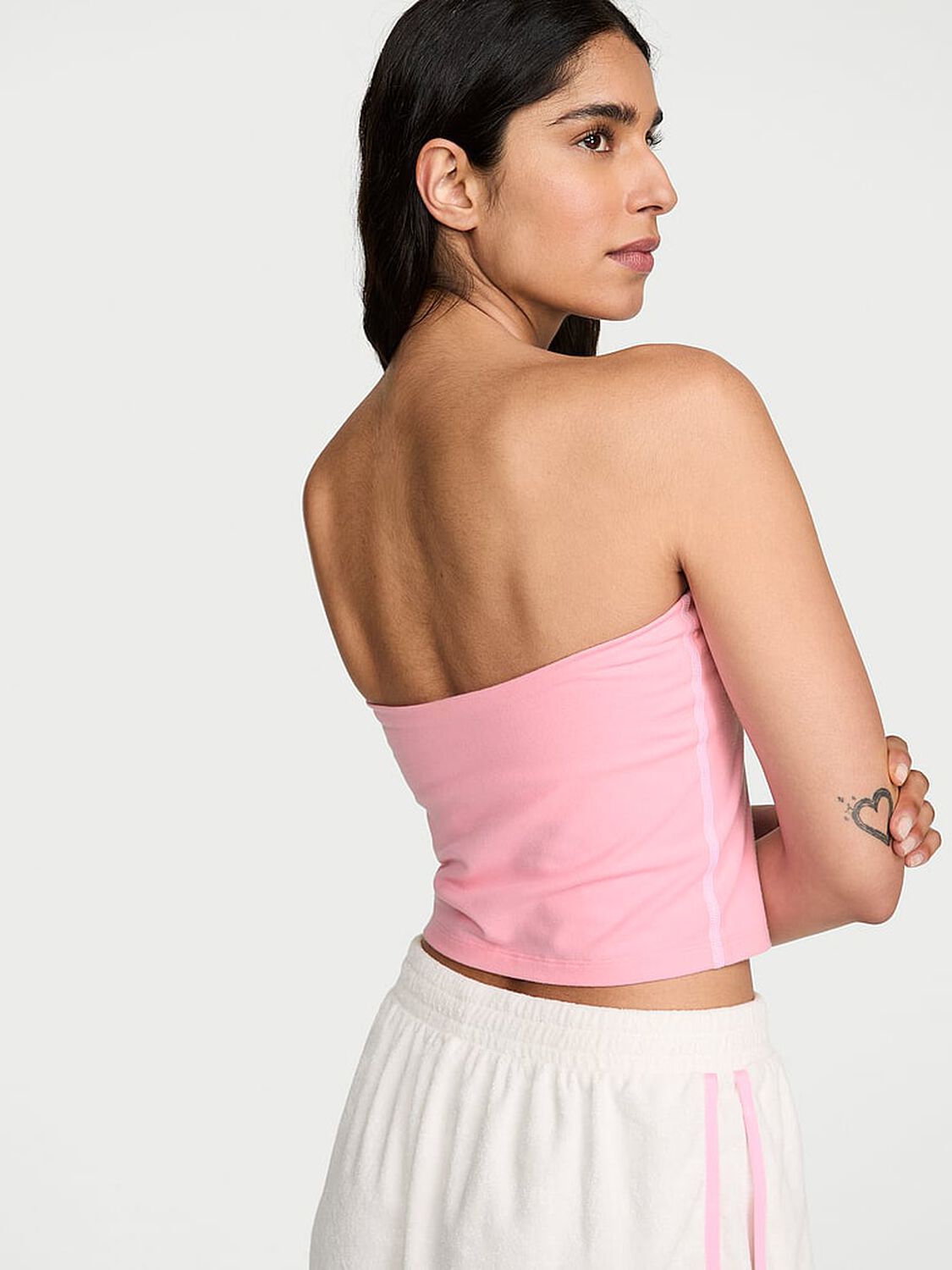 vs Angel Essentials Cotton Tube Top Washed Victoria Pink 2 of 3 