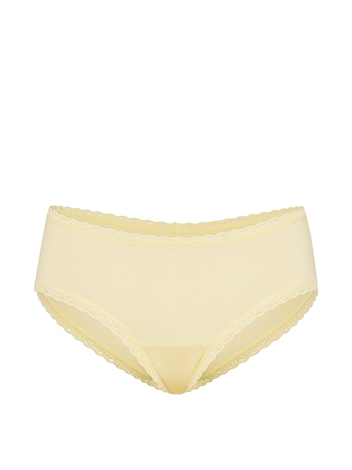 vs Lace Trim Cotton Lace-Waist Cheeky Panty Sunny Honey 3 of 3 