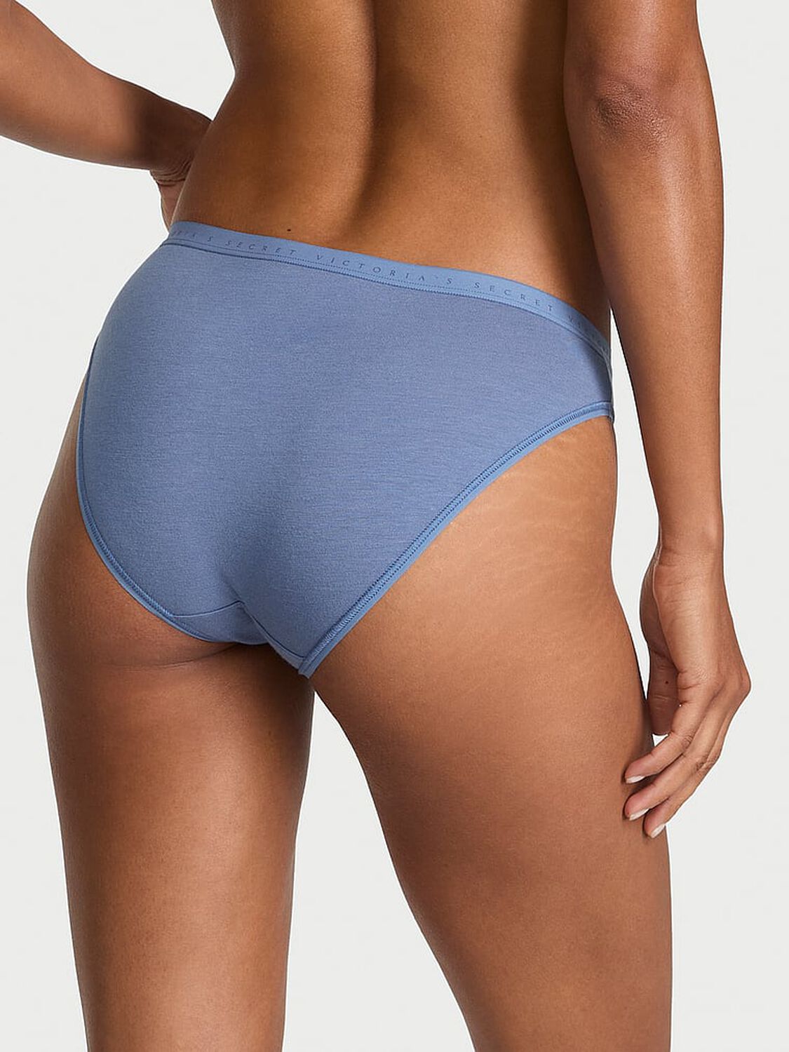 vs Victoria's Secret Stretch Cotton Bikini Panty. Moonlight Blue 2 of 5 