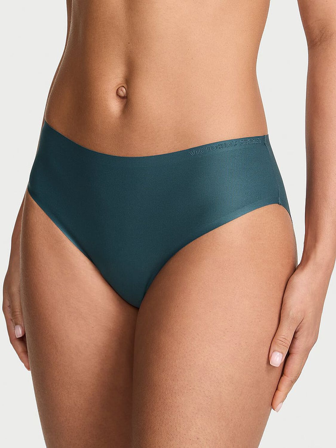 vs Body By Victoria Body by Victoria Flex Mid-Rise Bikini Panty Blue Mineral 1 of 2 