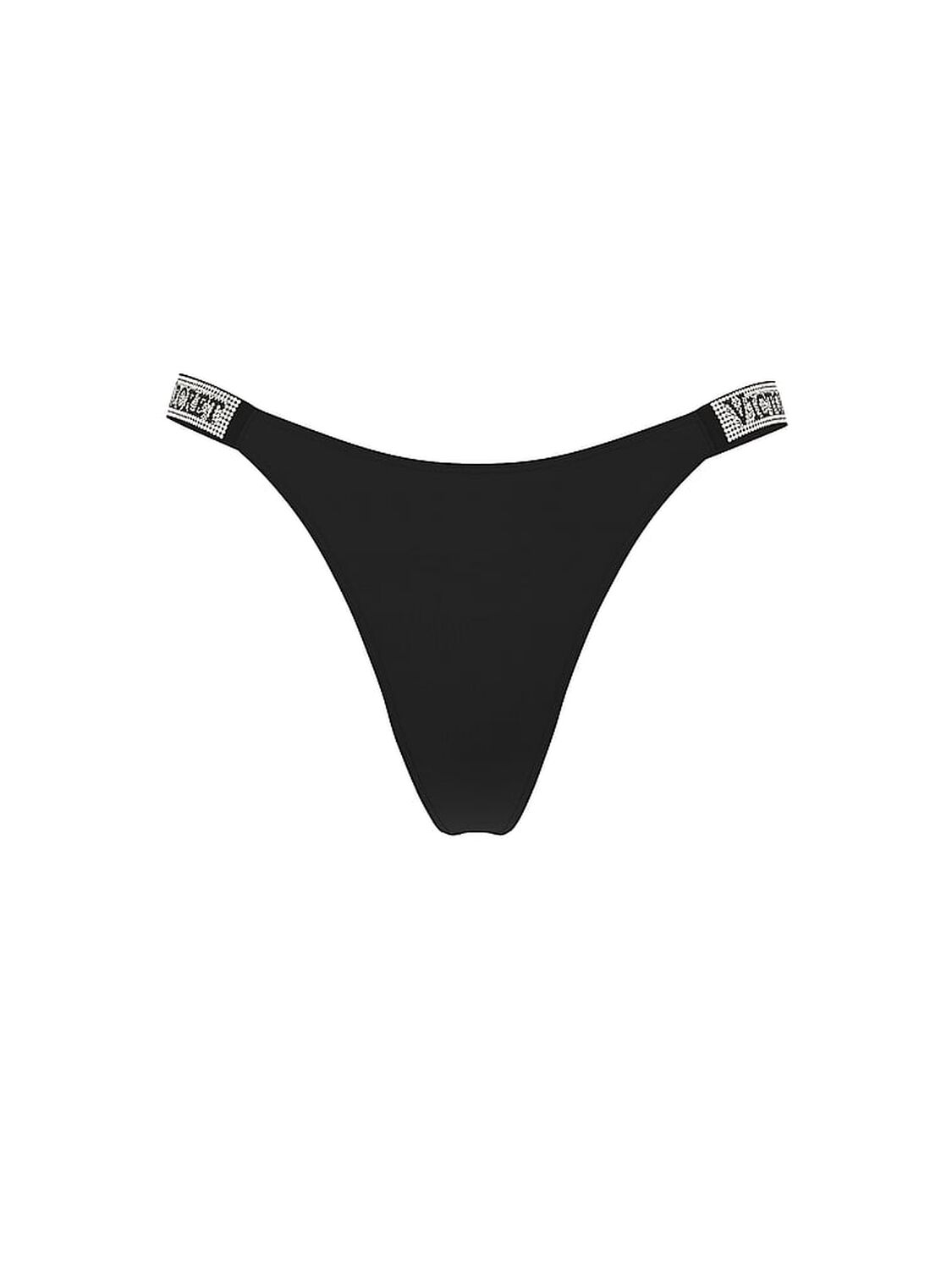 vs Very Sexy Sunset Ombr&eacute; Shine Strap Thong Panty Black 1 of 4 