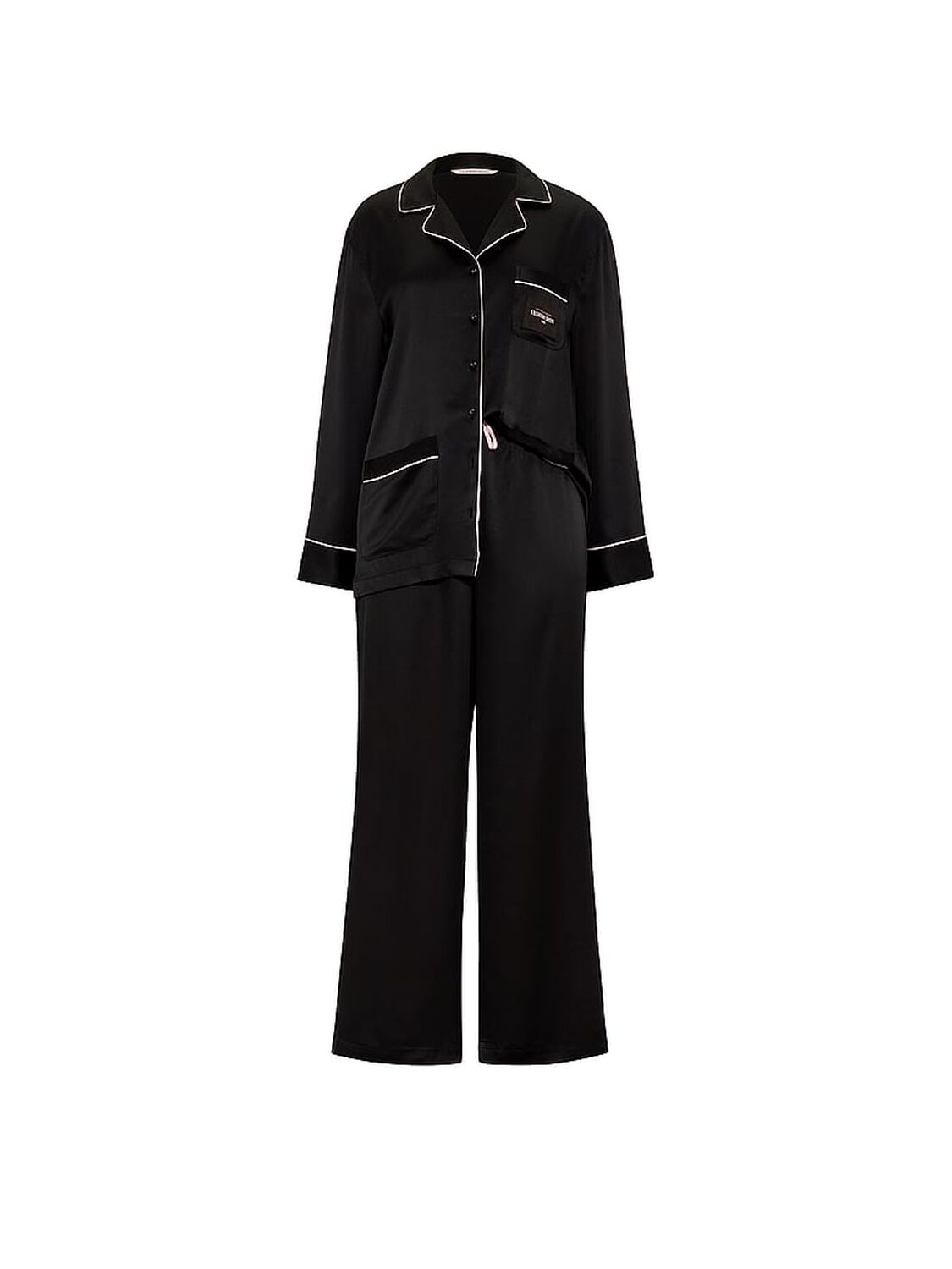 vs Victoria's Secret VSFS '26 Signature Satin Long Pajama Set Black 4 of 4 