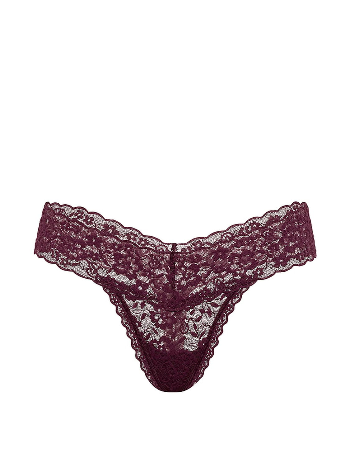 vs The Lacie Lace Thong Panty Rich Maroon 3 of 3 
